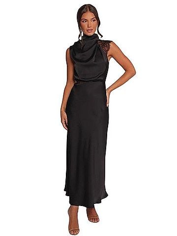 Petal and Pup Anabelle Halter Lace Maxi Dress Casual Dress (view 2)