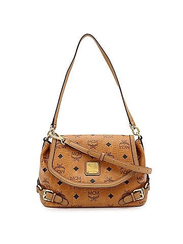 MCM MCM Visetos Glam Shoulder Bag, Coated Canvas, Cognac (MWR2AVI14CO) (view 1)