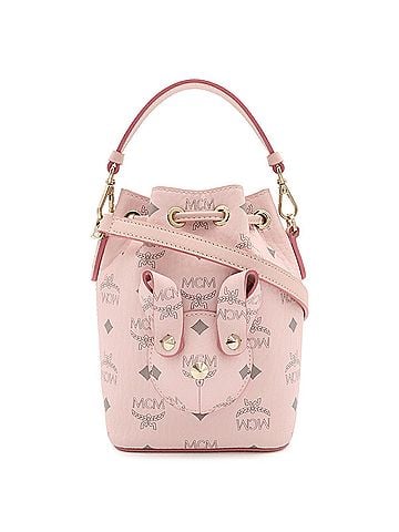 MCM MCM Visetos Glam Rabbit Drawstring Bag Shoulder Handbag Pink MWDBSXL02 (view 2)