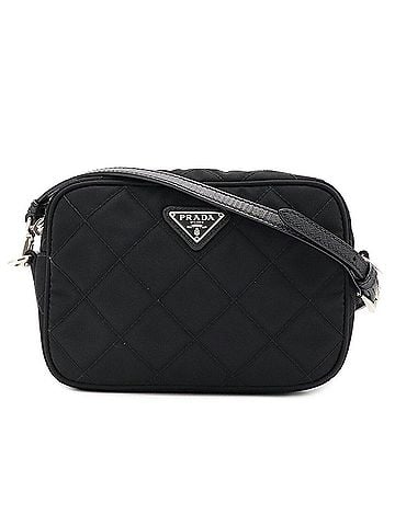 Prada PRADA Tessuto Impunto Triangle Shoulder Bag, Handbag, Pouch, Quilted Nylon, NERO Black BT1028 (view 1)