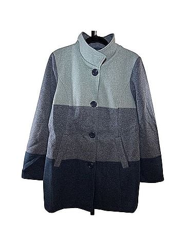 Isaac Mizrahi Live! Colorblock Peacoat Coat (view 1)