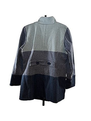Isaac Mizrahi Live! Colorblock Peacoat Coat (view 2)