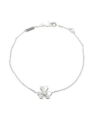 Van Cleef & Arpels Van Cleef &amp; Arpels Frivole Mini Diamond Bracelet, 18K White Gold (18KWG), Diamond, Women's, Silver/Clear Tone, VCARPOJ500 (view 1)