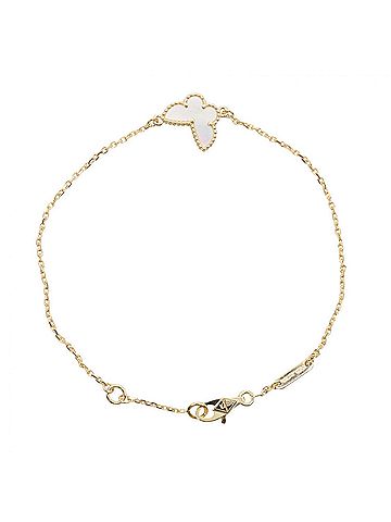Van Cleef & Arpels Van Cleef &amp; Arpels Sweet Alhambra Papillon Mother-of-Pearl Bracelet. 18K (Yellow Gold) Bracelet for Women. Gold/White Tone. VCARF69000 (view 2)