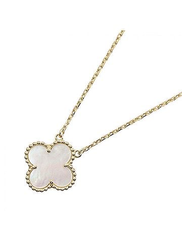 Van Cleef & Arpels Van Cleef &amp; Arpels Vintage Alhambra Necklace, 18K (Yellow Gold), Mother-of-Pearl, Women's, Gold/White Tones, VCARA45900 (view 1)