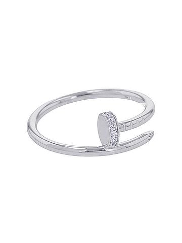 Cartier Cartier Juste un Clou SM Small Model Ring with 0.08ct Diamonds, 18K White Gold, B4245000. (view 1)