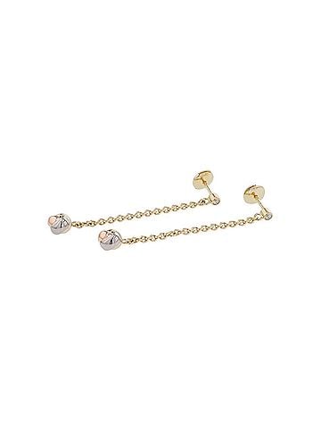 Cartier Cartier Baby Trinity Diamond Earrings (2P) 18K Yellow Gold, Pink White Gold (B8020800) (view 2)