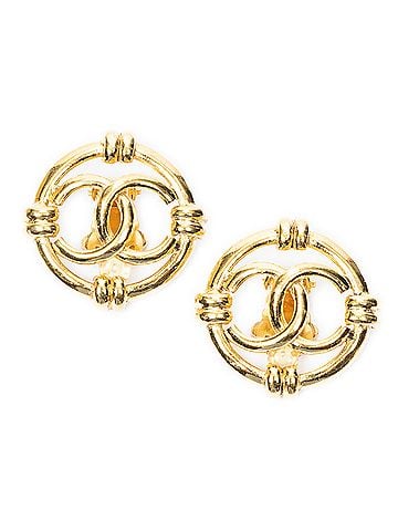 Chanel CC Round Clip On Earrings (view 1)