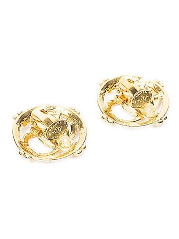 Chanel CC Round Clip On Earrings (view 2)