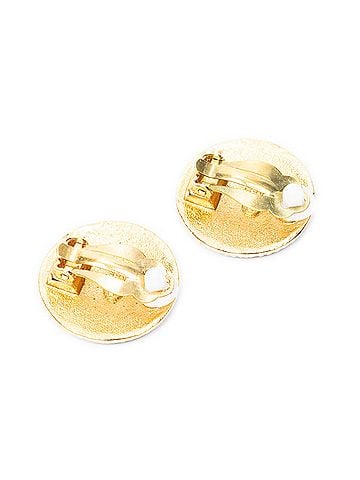 Chanel CC Round Clip On Earrings (view 2)