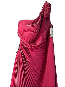 Azazie One-Shoulder Fuchsia Pleated Gown Cocktail Dress (view 1)
