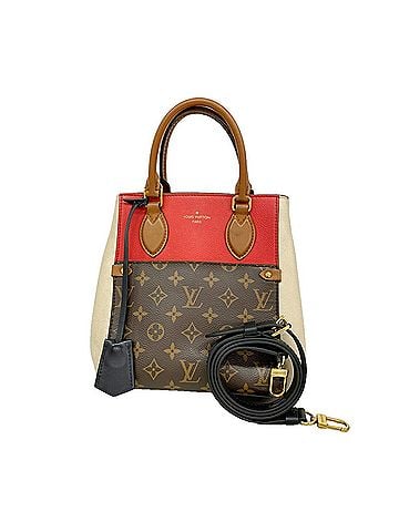 Louis Vuitton Louis Vuitton Monogram Fold Tote PM Handbag M45389 Brown Crème Cerise 2-way bag for women (view 1)