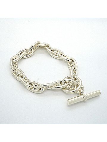 Hermès Hermes Chaine d'Ancre GM Bracelet, 16 links, Sterling Silver 925, Men's (view 2)