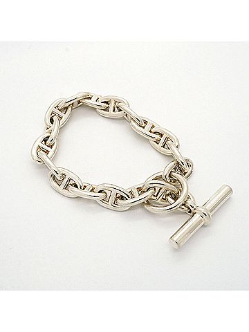 Hermès Hermes Chaine d'Ancre MM Bracelet, 17 links, Sterling Silver 925, Men's/Women's (view 2)
