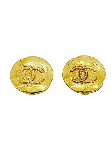 Chanel Chanel earrings, Coco Mark, GP plated, gold, women's. (view 1)
