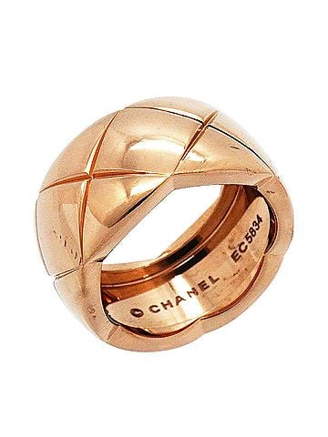 Chanel Chanel Coco Crush Ring, Beige Gold, 18KPG Pink, Women's (view 1)