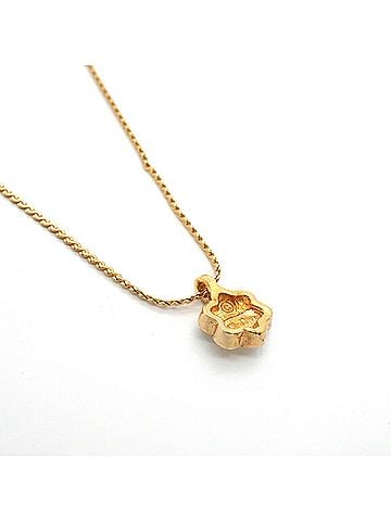 Christian Dior Christian Dior Necklace, GP Plated, Rhinestone, Gold, Women's (view 2)