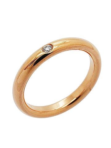 Tiffany & Co. Tiffany &amp; Co. Stacking Band Ring, 1PD (18K Pink Gold) Diamond, Women's (view 1)