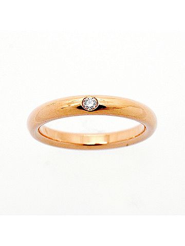 Tiffany & Co. Tiffany &amp; Co. Stacking Band Ring, 1PD (18K Pink Gold) Diamond, Women's (view 2)