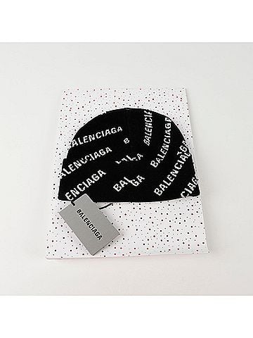 Balenciaga Allover Logo Beanie (view 1)