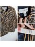 Doncaster Sport Animal Print Tan Black Jacket Size 8 - photo 3