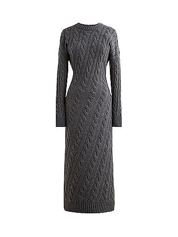 J.Crew Cashmere Twisted Cable Knit Sweater Casual Dress (view 1)