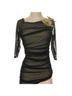 Venus Black Long Sleeve Blouse Size S - photo 1