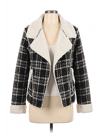 Dear John Alvie Short Plaid Jacket in Black/White (view 1)