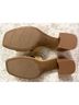 Nine West 100% Straw Tan Heels Size 9 - photo 4