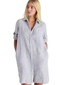 Quince European Linen Shirt Dress Casual Dress (view 2)
