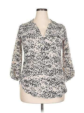Amour Vert Amour Vert 3/4 Sleeve Silk Top (view 1)