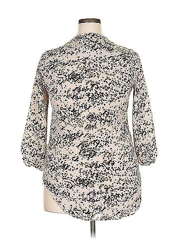 Amour Vert Amour Vert 3/4 Sleeve Silk Top (view 2)