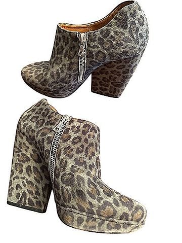 Dries Van Noten Leopard Suede Ankle Boots Ankle Boots (view 1)