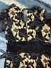 Venus 95% Polyester 5% Spandex 100% Polyester 95% Polyester 5% Spandex Floral Black Tan Cocktail Dress Size 8 - photo 9