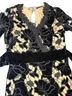 Venus 95% Polyester 5% Spandex 100% Polyester 95% Polyester 5% Spandex Floral Black Tan Cocktail Dress Size 8 - photo 2