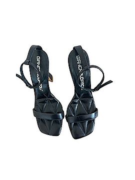 Giancarlo Paoli Gianvito Rossi Black Leather Strappy Heels Heels (view 2)