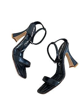 Giancarlo Paoli Gianvito Rossi Black Leather Strappy Heels Heels (view 1)