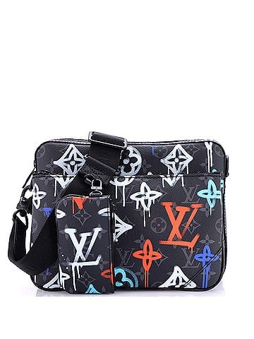 Louis Vuitton Trio Messenger Bag Graffiti Monogram Eclipse Canvas (view 1)