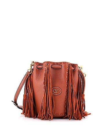Valentino Garavani Nellcote Bucket Bag Leather with Suede Small (view 1)