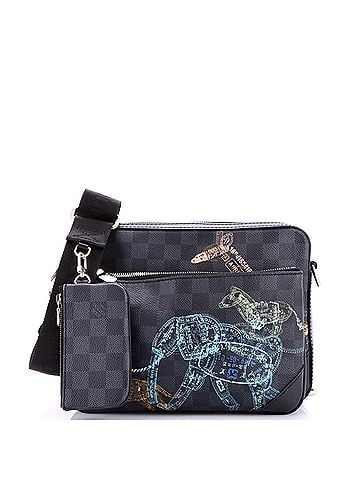Louis Vuitton Trio Messenger Bag Limited Edition Wild Animals Damier Graphite (view 1)