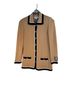 St. John Solid Tan Blue Jacket Size 6 - photo 1