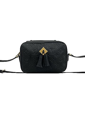 Louis Vuitton LOUIS VUITTON Saint-Onge Monogram Empreinte Leather Shoulder Bag, Noir Black 118-5 (view 1)