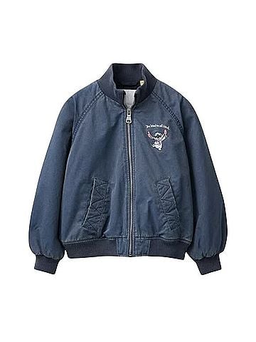 Zara Disney Stitch &amp; Angel Distressed Bomber Jacket Jacket (view 1)