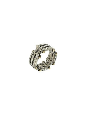 Tiffany & Co. TIFFANY&amp;Co. Tiffany Vintage Gate Ring, Sterling Silver 925, 18K Yellow Gold, f0918 (view 1)