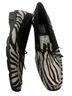 Via Spiga 100% Leather Animal Print Black White Flats Size 9 - photo 2