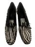 Via Spiga 100% Leather Animal Print Black White Flats Size 9 - photo 1