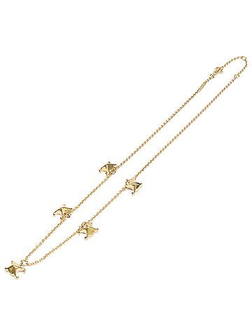 Céline CELINE FCA2254 Triomphe Mini Chain Necklace, Gold Color, Women's (view 2)