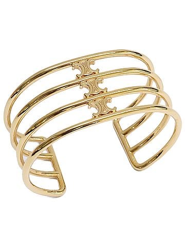 Céline CELINE Triomphe Cage Cuff Bangle C2 Gold Color Women's (view 1)