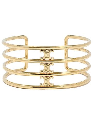 Céline CELINE Triomphe Cage Cuff Bangle C2 Gold Color Women's (view 2)