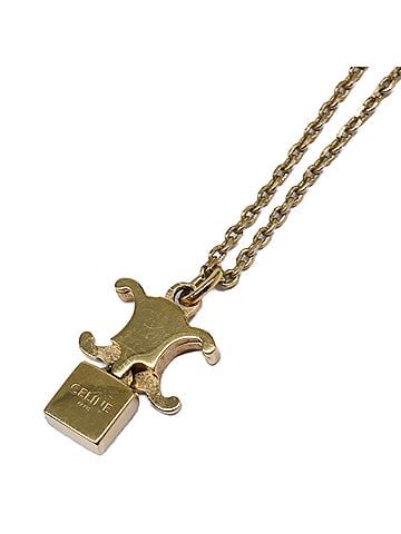 Céline CELINE Triomphe Twinkle Necklace, Gold Finish, Women's (view 2)